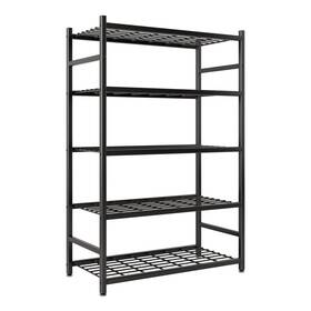 Tujurich Us1022bl-5t 36.4 Inch W Storage Shelves 5-tier Metal X 11.8 68.3 Black