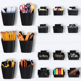 Uiifan-storage-06 Uiifan 36 Pieces Slatwall Bins Set Plastic Multi Size Style With Hooks Wa Uiifan-storage-06 Uiifan 36 Pieces Slatwall Bins Set Plastic Multi Size Style With Hooks Wa