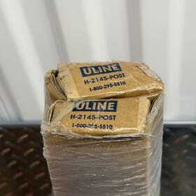 H-2145-post Uline Chrome Wire Shelving 54 Inch Posts With Feet 4 Total New Sealed
