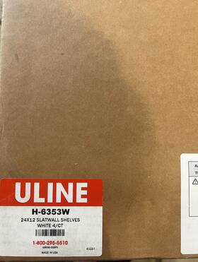 Uline H-6353w Slatwall Shelves 24x12 White And 12 Inch Chrome Brackets S-21144c
