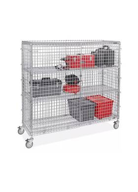 H-6752 Uline Security Shelving Unit - Self-leveling Feet No Casters 72x24x64