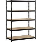 Unit Home Garage Rack 5 Duty Level Shelf Black Heavy Shelving Metal Steel Unit Home Garage Rack 5 Duty Level Shelf Black Heavy Shelving Metal Steel
