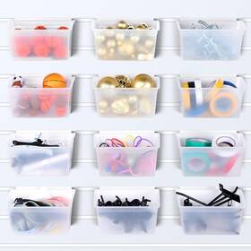 Unittype 445002447454 12 Pcs Storage Bin Plastic Slatwall Bins For Organizer Unittype 445002447454 12 Pcs Storage Bin Plastic Slatwall Bins For Organizer