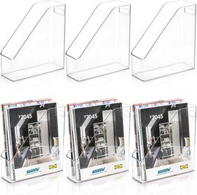 Wr-clearfileholder-6pack W&u 6 Pack Clear Magazine Holder File Rack Wr-clearfileholder-6pack W&u 6 Pack Clear Magazine Holder File Rack