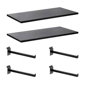 Wetoecotec 313448721156 Wood Slatwall Shelves Slat Wall Shelf Acccessory For Gar