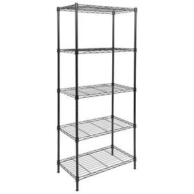 Whitmor 6070-17841-sioc 5 Tier Shelving Unit 21 Inch L X 12 W 54 H With Wheels Black