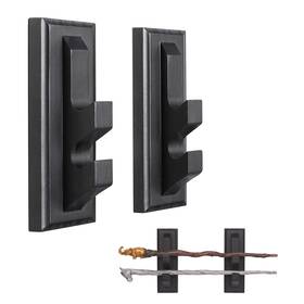 Winsence 721927018793 Wall Mount Wizard Wand Display Magic Wands Stand Wooden Holder 2 Tier Black