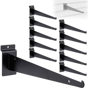 Ymobbu 765147650470 Slatwall Shelf Brackets Metal - 12 Inch Slat Wall With Lip Slatwal