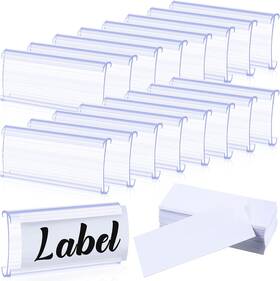 Yulejo 445027737752 150 Pieces Wire Shelf Label Holders Holder Plastic Tags