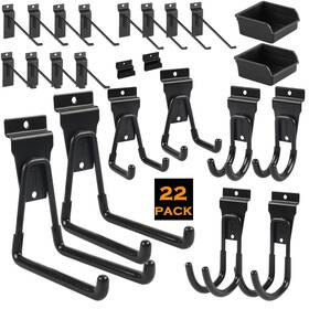092-z Zorunna Slat Wall Hanging Hooks 20pcs Multi Sizes And Hangers 2pcs Heavy Duty G