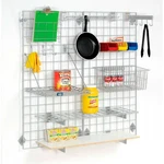 Global Industrial Wire Grid Panel With Wall Mount Hook Gray Epoxy 48"W 12"D. Fixed Price $60.45.