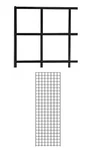 2' X 6' Set Of 4 Panels Black Retail Display Craft Wire Gridwall. Fixed Price $134.99.