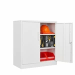 Metal Garage Storage Cabinet Large Steel Utility Tool Box With 2 Shelves & Doors. Fixed Price $89.99.