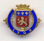 Antique Pin Badge France Lyons Coat Of Arms Lyonnais. Fixed Price $79.99.