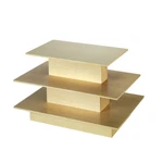 Display Level Standing Shelf Unit Waterfall Table 60"X42"X39" Maple. Fixed Price $939.77.