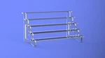Steps Acrylic Display Stand, Fit Ikea Detolf 15"W X 7.5"D 7.5"H Made In Usa. Fixed Price $28.20.