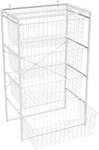 Wire Basket 4 Drawer Organizer Unit With Shelf For Pantry, Closet, Clothes, Line. Fixed Price $208.75.