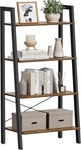 Ladder 4-TIER Bookshelf, Storage Rack, Bookcase With Steel Frame, For Liv. Fixed Price $66.99.