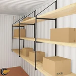4 Pack Black Cargo Shipping Container Shelving Shelf Brackets Universal Fitment. Fixed Price $145.50.