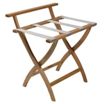 Wall Saver Oak Luggage Rack Straps, 29.5"H X 23.75"W 18.25"D. Fixed Price $146.26.
