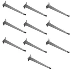 10PC 12" Chrome Glass Slatwall Shelf Bracket Retail Display Fixture Metal Hanger. Fixed Price $51.99.