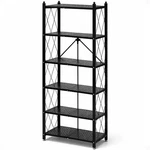 Origami 6 Shelf Bookcase Open Organizer Freestanding Living Room Shelves, Black. Fixed Price $152.99.