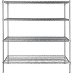 Heavy Duty Chrome Metal Wire Shelf Rack Commercial Store Shelving Nsf 24" X 42". Fixed Price $319.97.