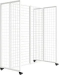 Koretech Sturdy Art Panel Display Gridwall Stand W/ Wheels (4 X 5.5FT)-WHITE. Fixed Price $142.49.
