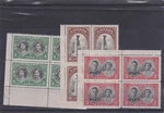 CAN565) Canada 1939 Royal Visit Set Sg 372-374, Corner Blocks Of Two 3C Units. Fixed Price $18.08.