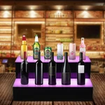 Liquor Bottle Display Shelf 2 Tier 15.7-INCH Home Bar With Remote Control. Fixed Price $27.84.