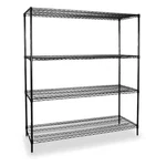 Wire Shelving Unit, 18"D X 72"W 74"H, Shelves, Black, 2KPN4. Fixed Price $167.99.