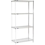 Nexel 5 Tier Chrome Wire Shelving Add-on Unit 36"W 21"D 74"H. Fixed Price $180.44.