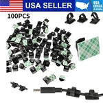 100PCS Cable Clips Self-adhesive Cord Management Wire Holder Organizer Clamp Us. Fixed Price $5.00.