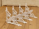 4 Shelf Brackets Cast Iron Fleur Lis Brace Corbels Mantle Porch Decor. Fixed Price $29.99.