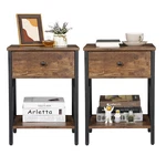 2 Packs End W/drawers Storage Shelf X-design Legs Home Organizer. Fixed Price $64.69.
