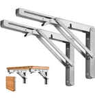 Folding Shelf Brackets 12 Inch Heavy Duty Stainless Steel Max Load: 550LB 2PCS. Fixed Price $23.99.