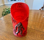 Rare Jack Links Beef Jerky Orange Plastic Display Sasquatch Advertising Canister. Fixed Price $40.00.