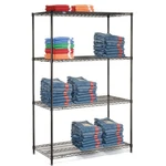 Nexel 5 Tier Black Epoxy Wire Shelving Starter Unit 36"W 24"D 74"H. Fixed Price $211.41.