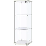 Glass Display Cabinet 3-SHELF Curio Trophy Case Bookshelf W/ Lock. Fixed Price $109.97.