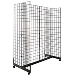 Gridwall Panel Display Fixture With Gondola Base Casters - Black. Fixed Price $188.69.