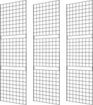 Heavy Duty Grid Wall Panels - 2' X 7' Black Display Set Of 3, Portable. Fixed Price $206.99.