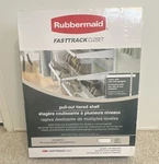 Rubbermaid Fasttrack Pull-out Tiered Sliding Wall Shelf Wire Metal White. Fixed Price $18.99.