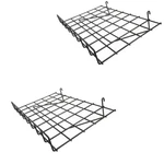 Pc Wire Grid Shelf Gloss Black Flat 24'' X 15'' With Lip Slatwall Pegboards. Fixed Price $58.50.
