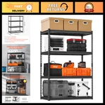 Heavy Duty 4-TIER Garage Shelving Unit, 2400 Lbs Capacity, Adjustable Metal Stor. Fixed Price $185.99.