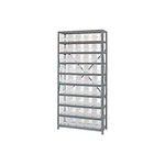 Quantum 1275-202CL Heavy-duty Galvanized Steel 10 Shelf Shelving Unit W/ 45 C.... Fixed Price $1242.32.