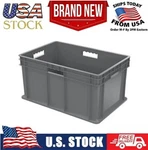 Akro-mils 37682GREY Straight Wall Stackable Storage Container, 20 Gal, 23-3/4. Fixed Price $37.50.