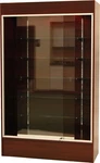 Cherry Wood 48 Inch Tower Wall Display Showcase With Lock And Lights. Fixed Price $295.00.