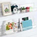 Briwooody 4 Pack Slatwall J Ledge Shelf, Clear Acrylic Shelves With .... Fixed Price $76.78.