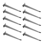 10PC 10" Chrome Slatwall Glass Shelf Bracket Retail Display Fixture Metal Hanger. Fixed Price $44.99.