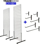 Only Hangers 2' X 6' Gridwall Tower With T-base Floorstanding Display Kit+hooks. Fixed Price $244.62.